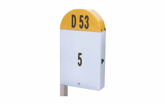 Borne kilométrique plate