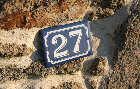 Plaque numéro de maison en aluminium